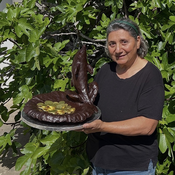 Nohad S With Chocolate Sculpture